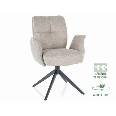 Стул SIGNAL WING Brego 31 светло-бежевый/черный, поворотный